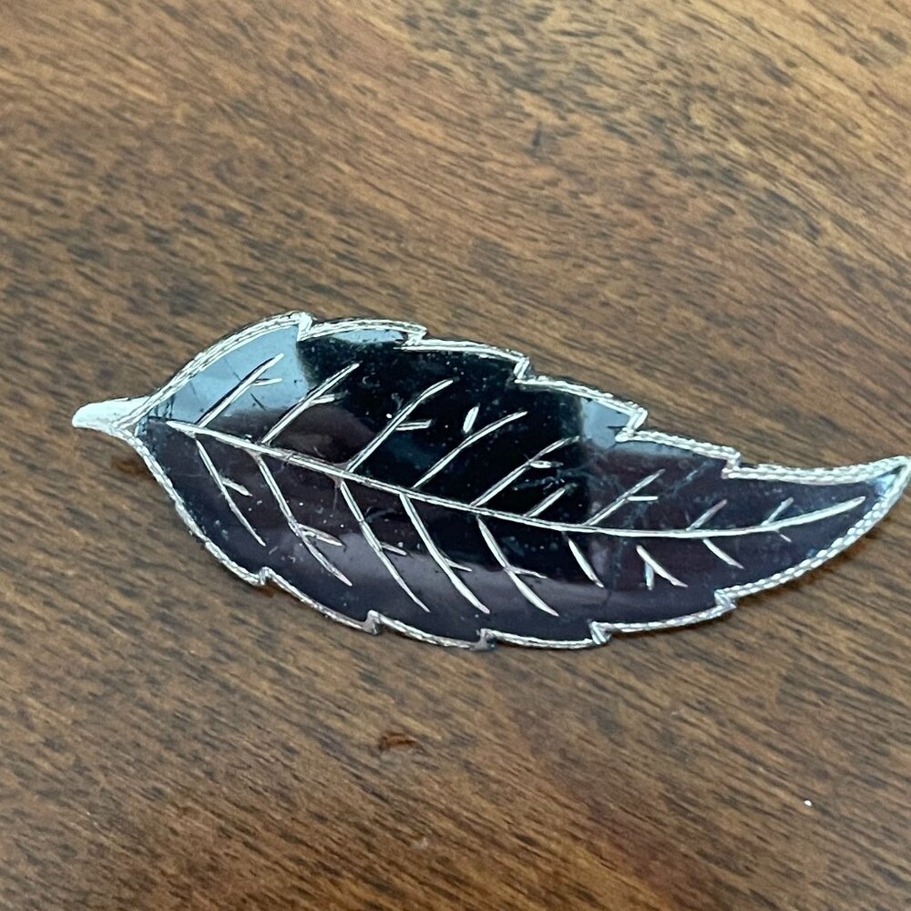 Leaf Brooch Siam Sterling Vintage